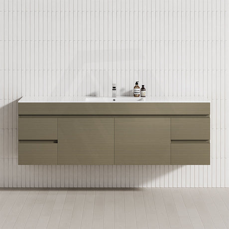 4-Drawer 2-Door 1200/1500/1800mm Wall Hung Bathroom Floating Vanity Multi-Colour Cabinet Only