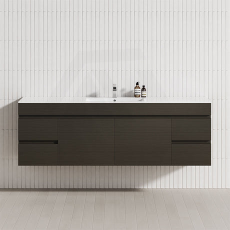 4-Drawer 2-Door 1200/1500/1800mm Wall Hung Bathroom Floating Vanity Multi-Colour Cabinet Only