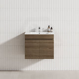 MCH 600mm Notaio Walnut Wall Hung Vanity