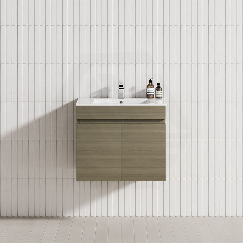 MCH Rocco Lini 600mm Wall-hung vanity, single bowl sink