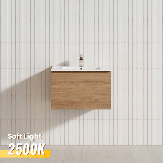 1-Drawer 600/750/900/1200mm Wall Hung Bathroom Floating Vanity Single Bowl Multi-Colour Cabinet Only