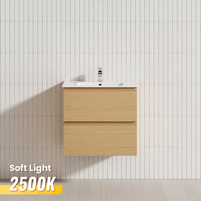 MCH 2-Drawer 600/750/900/1200mm Multi-Colour Wall Hung Bathroom Vanity with Single Bowl