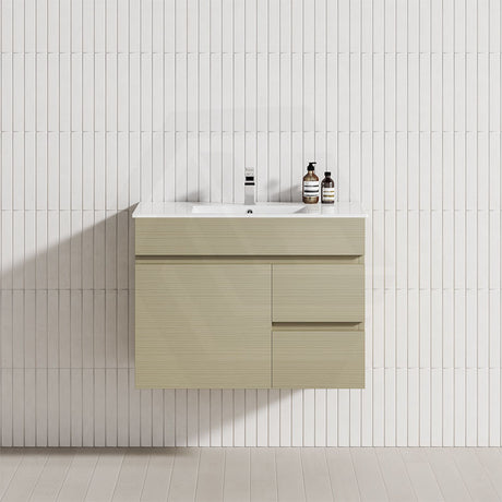 2-Drawer, 1-Door 750/900/1200mm Wall Hung Bathroom Floating Vanity Single Bowl Multi-Colour Cabinet Only