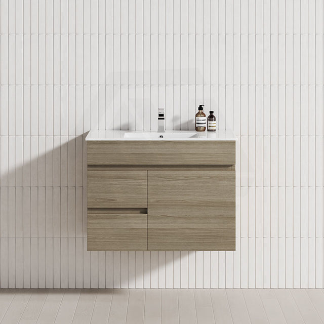 MCH 750mm vanity featuring Cabinet Maison Oak finish, designed for wall mounting