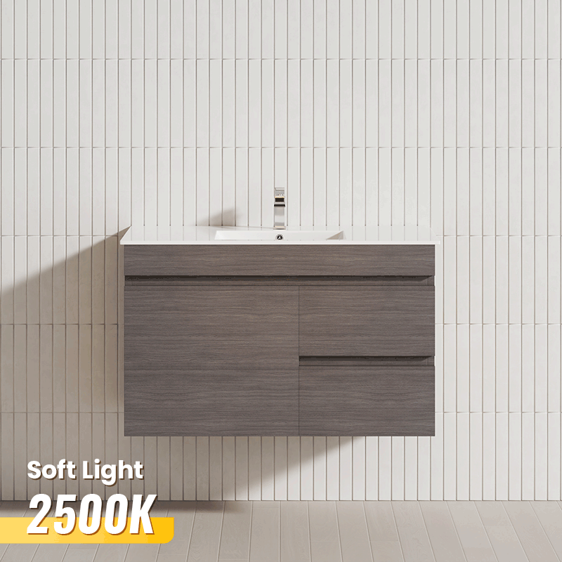 MCH 2-Drawer 1-Door 750/900/1200mm Multi-Colour Wall Hung Bathroom Vanity with Single Bowl