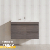 MCH 2-Drawer 1-Door 750/900/1200mm Multi-Colour Wall Hung Bathroom Vanity with Single Bowl