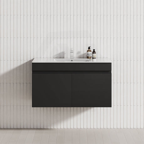 2-Door Narrow 600/750/900mm Bathroom Floating Narrow Vanity Multi-Colour Cabinet Only