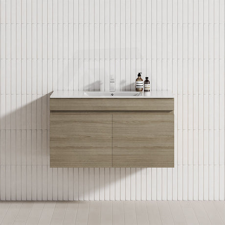 2-Door Narrow 600/750/900mm Bathroom Floating Narrow Vanity Multi-Colour Cabinet Only