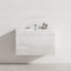 MCH 900mm Gloss White Wall Hung Vanity with Left Side Drawers