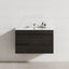 900mm wall-hung Shannon Oak vanity with 2 left side drawers