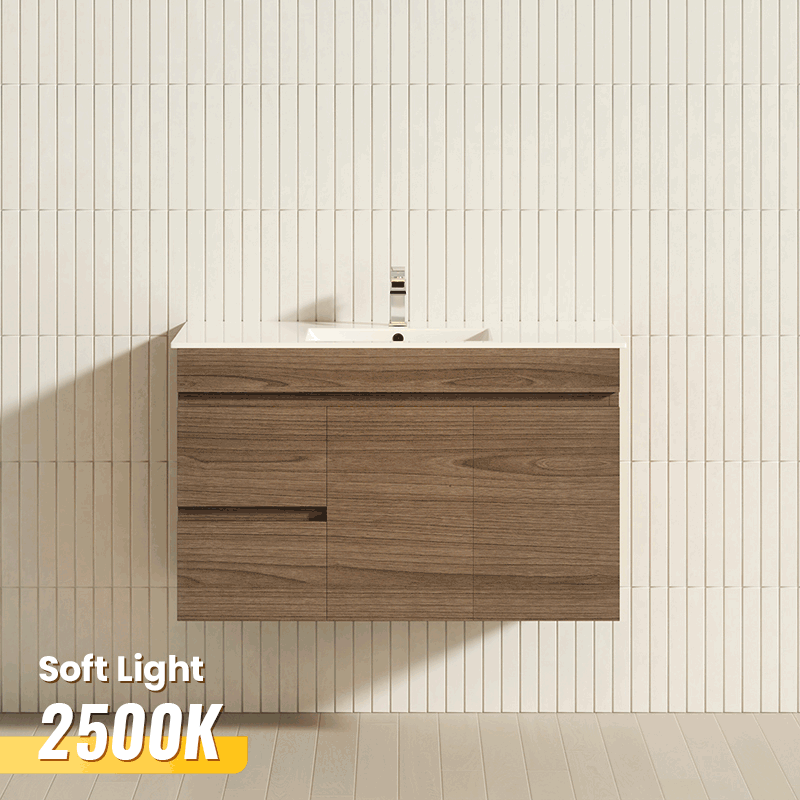MCH 2-Drawer 2-Door 900/1200mm Multi-Colour Wall Hung Bathroom Vanity with Single Bowl