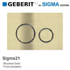 Meir Geberit 内墙水箱按钮适用于 Sigma 21 双冲水板 Tiger Bronze