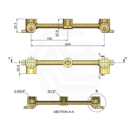 Meir Concealed In-Wall Assembly For Bath And Basin