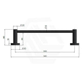 Meir 300mm Round Hand Towel Rail Variant Colour Available