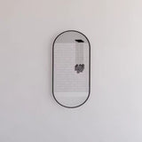 450/600/700/900/1200Mm Bathroom Black Framed Oval Mirror Wall Mounted Mirrors