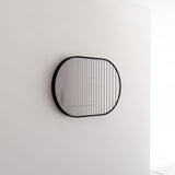 450/600/700/900/1200Mm Bathroom Black Framed Oval Mirror Wall Mounted Mirrors