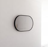 450/600/700/900/1200Mm Bathroom Black Framed Oval Mirror Wall Mounted Mirrors