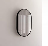 450/600/700/900/1200Mm Bathroom Black Framed Oval Mirror Wall Mounted Mirrors