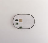 450/600/700/900/1200Mm Bathroom Black Framed Oval Mirror Wall Mounted Mirrors