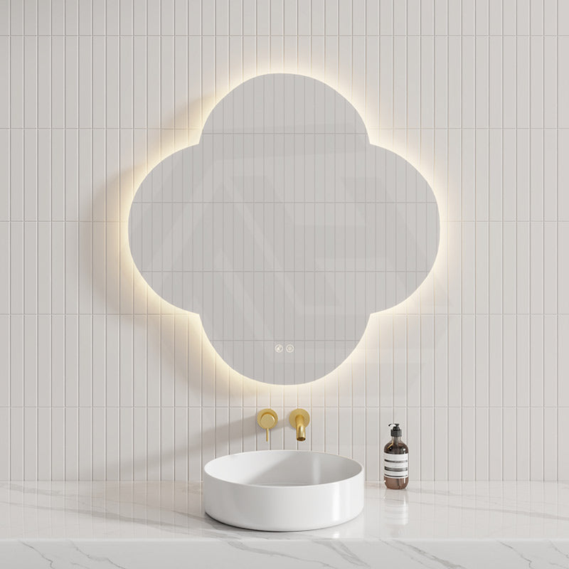 900x900mm Quadrifoil LED Mirror Auto Sensor Backlit 3 Colours Lighting
