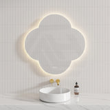 900x900mm Quadrifoil LED Mirror Auto Sensor Backlit 3 Colours Lighting
