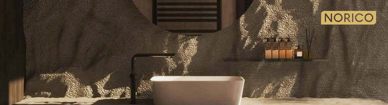 Norico bathroom with basins, showers, and tapware in a modern setting.