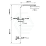 8 Inch 200Mm Square Black & Rose Gold Rainfall Twin Shower Station Top Water Inlet Showers