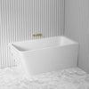 1490/1695mm Avis Corner Back Bathtub Right Corner Acrylic Gloss White NO Overflow