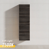 400Lx300Wx1350Hmm Berge Wall Hung Bathroom Vanity Tall Boy DARK Grey Wood Grain PVC Filmed
