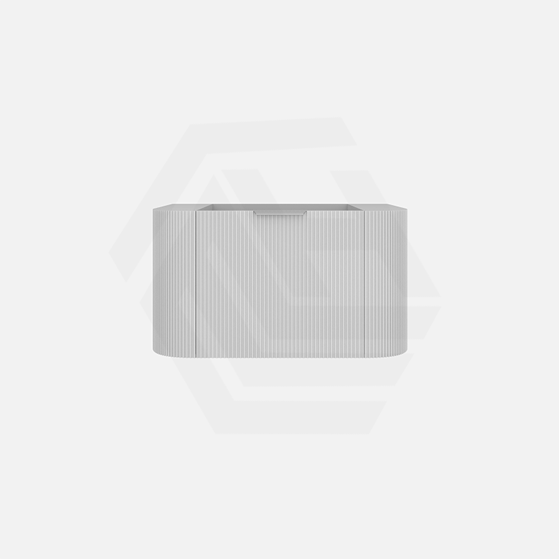 750mm Ceto Avalon Matt White/Black Wall Hung Bathroom PVC Vanity with Soft Closing Drawers Curve Edge