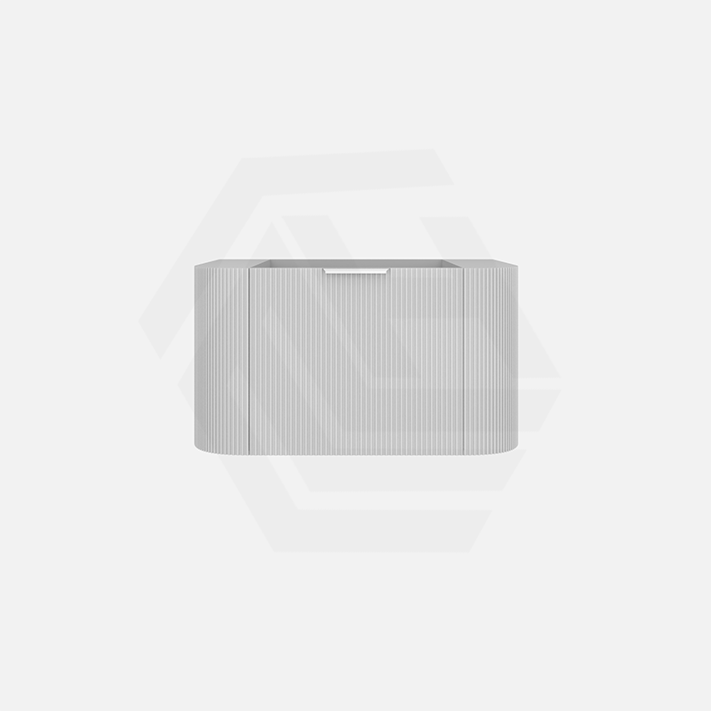 750mm Ceto Avalon Matt White/Black Wall Hung Bathroom PVC Vanity with Soft Closing Drawers Curve Edge