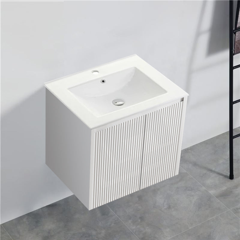 600-1500mm Brindabella Wall Hung Bathroom Floating Vanity Matt White PVC Board Cabinet ONLY&Ceramic Top Available