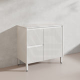 900mm Ceto Brighton Freestanding Vanity PVC Board Matt Black/White Linear Surface