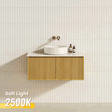 600-1500Mm Ceto Bellevue Wall Hung Bathroom Vanity Push-To-Open Prime Oak Vanities