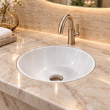 410x410x160mm Inset Ceramic Basin Gloss White Round