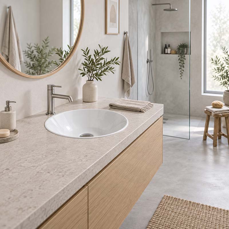 410x410x160mm Inset Ceramic Basin Gloss White Round