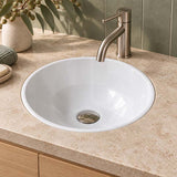 410x410x160mm Inset Ceramic Basin Gloss White Round