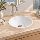 410x410x160mm Inset Ceramic Basin Gloss White Round