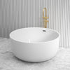 1350x1350x620mm Ronda Freestanding Bathtub Gloss White Acrylic Round with Overflow