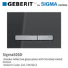 Geberit Sigma50SD Smoke reflective Plate Chrome Brushed Metal Button for Concealed Cistern 115.788.SD.2