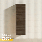 400x300x1350mm Wall Hung Bathroom Vanity Tall Boy Dark Grey Wood Grain PVC Vacuum Filmed Mdf Board