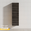400x300x1350mm Wall Hung Bathroom Vanity Tall Boy Dark Grey Wood Grain PVC Vacuum Filmed MDF Board