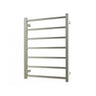 N#5(Nickel) Radiant Brushed Nickel Heated Square Ladder Towel Rail 600 X 800Mm 7 Bars Bottom Left