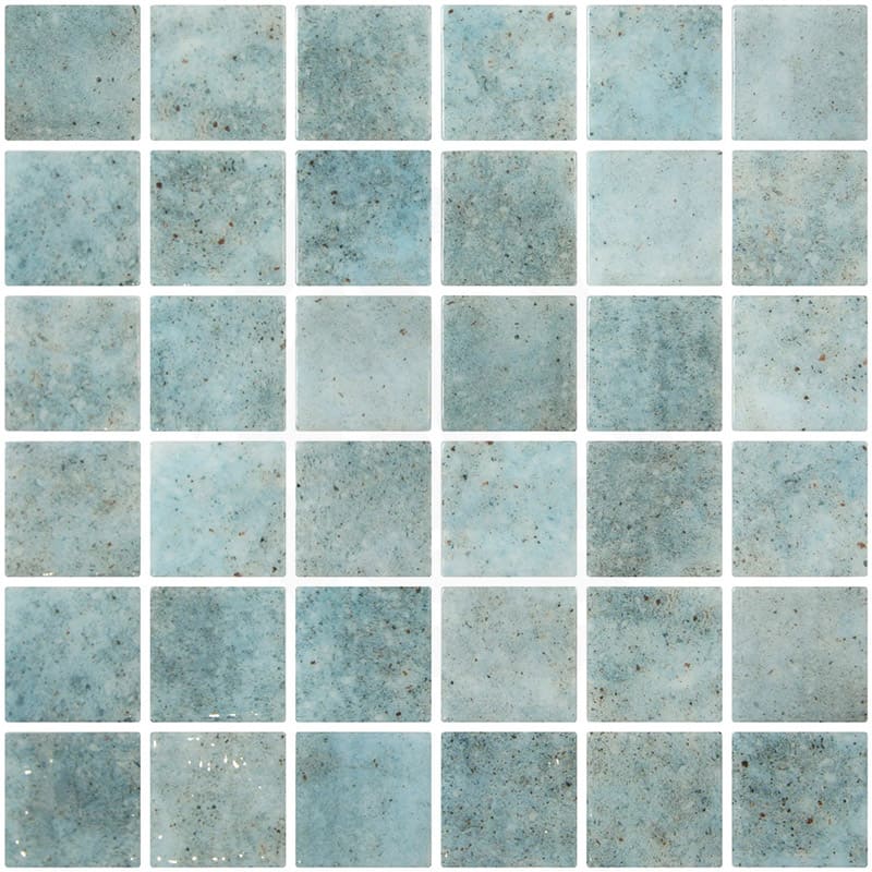 Onix Penta Pure Paleaqua Glass Gloss Mosaic Tile 310x310mm Sheet (50x50mm Chip Piece)