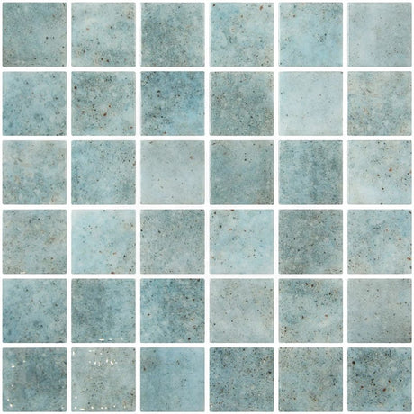 Onix Penta Pure Paleaqua Glass Gloss Mosaic Tile 310x310mm Sheet (50x50mm Chip Piece)