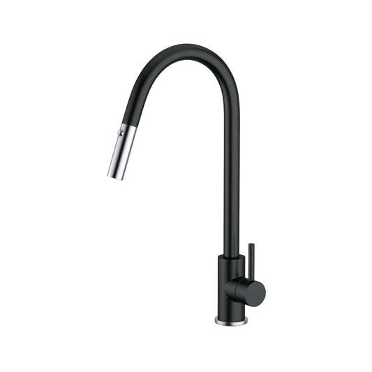 XACTA XPRESSFIT 304 Stainless Steel Black & Bling Retractable Kitchen Mixer Swivel and Pull Out