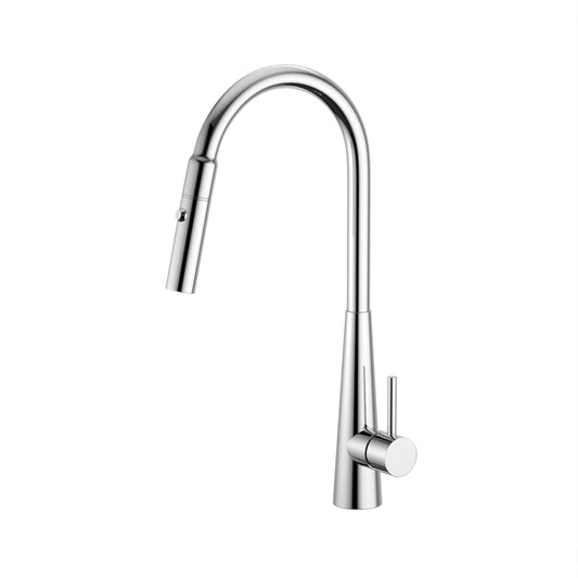 XCEL XPRESSFIT Polished Chrome Stainless Steel Retractable Dual Spray Swivel Pull Out Mixer Tap