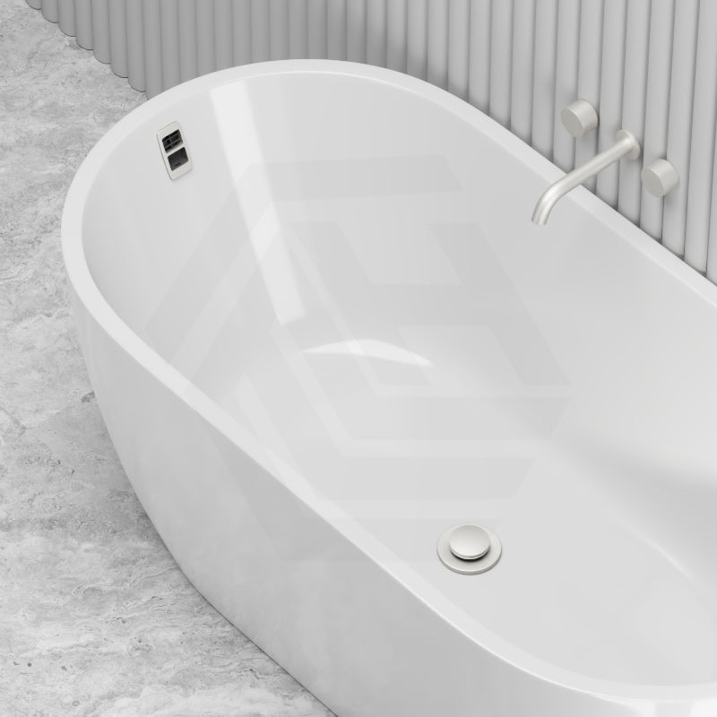 Seima Arko 120 Oval Freestanding Bathtub Acrylic with Smartfill System 1500/1700mm - Matt/Gloss White