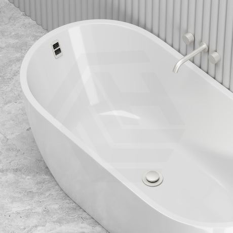 Seima Arko 120 Oval Freestanding Bathtub Acrylic with Smartfill System 1500/1700mm - Matt/Gloss White