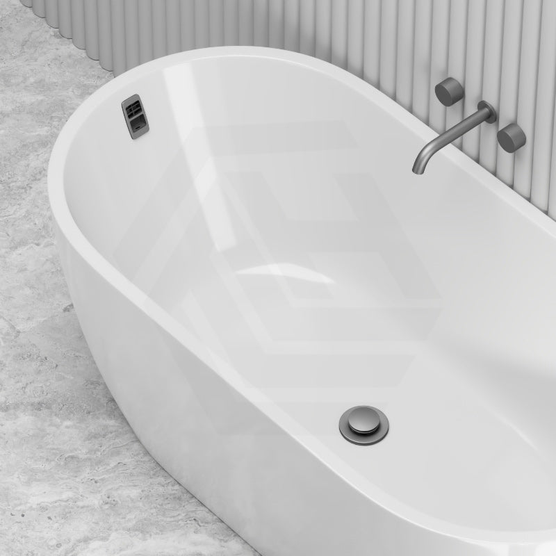 Seima Arko 120 Oval Freestanding Bathtub Acrylic with Smartfill System 1500/1700mm - Matt/Gloss White